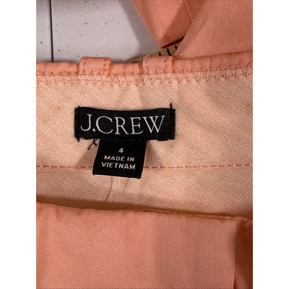 New J Crew Wide Leg Essential Pants Pleated Womens Size 4 Pink High Rise Stretch - Picture 9 of 16
